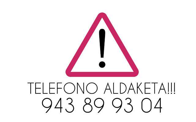 INSTITUTUKO  TELEFONO  ZENBAKIAREN  ALDAKETA!