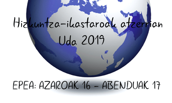 Hizkuntza-ikastaroak  atzerrian  –  Uda