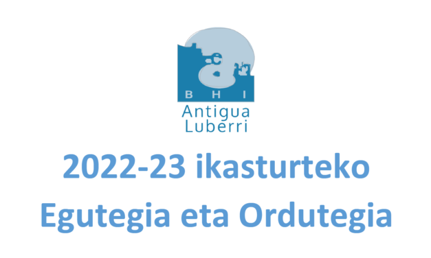 Calendario y horarios del curso escolar 2022-23