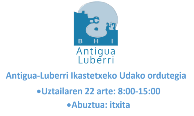 Ikastetxeko idazkaritzako Udako Ordutegia