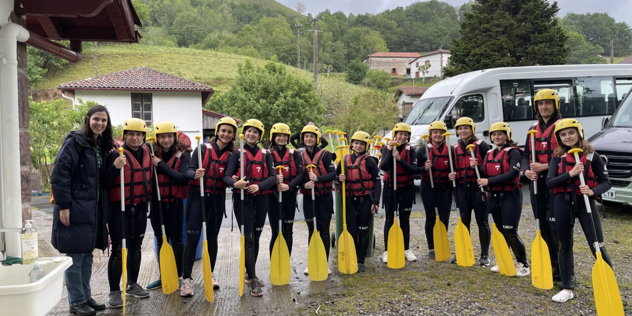 Rafting con los alumnos de 2ºESO