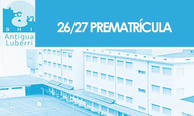 Prematrícula para el curso 26/27